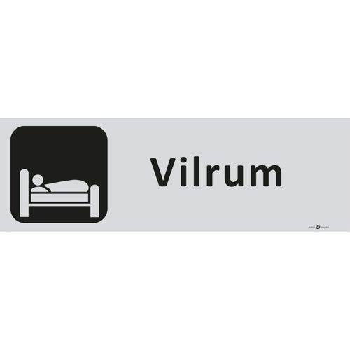 Informationsskylt Vilrum 225x80 mm