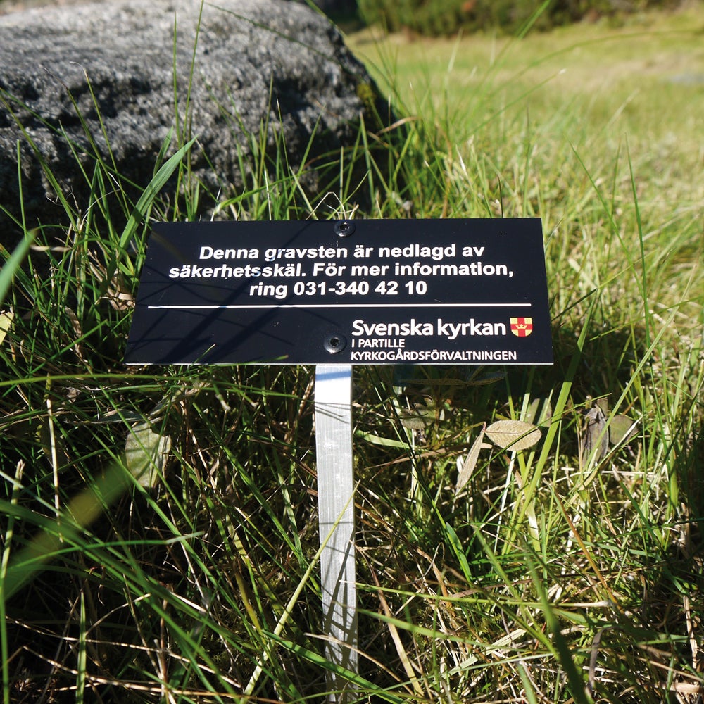 Skylt 20x340 mm – Aluminium, Färgtryck