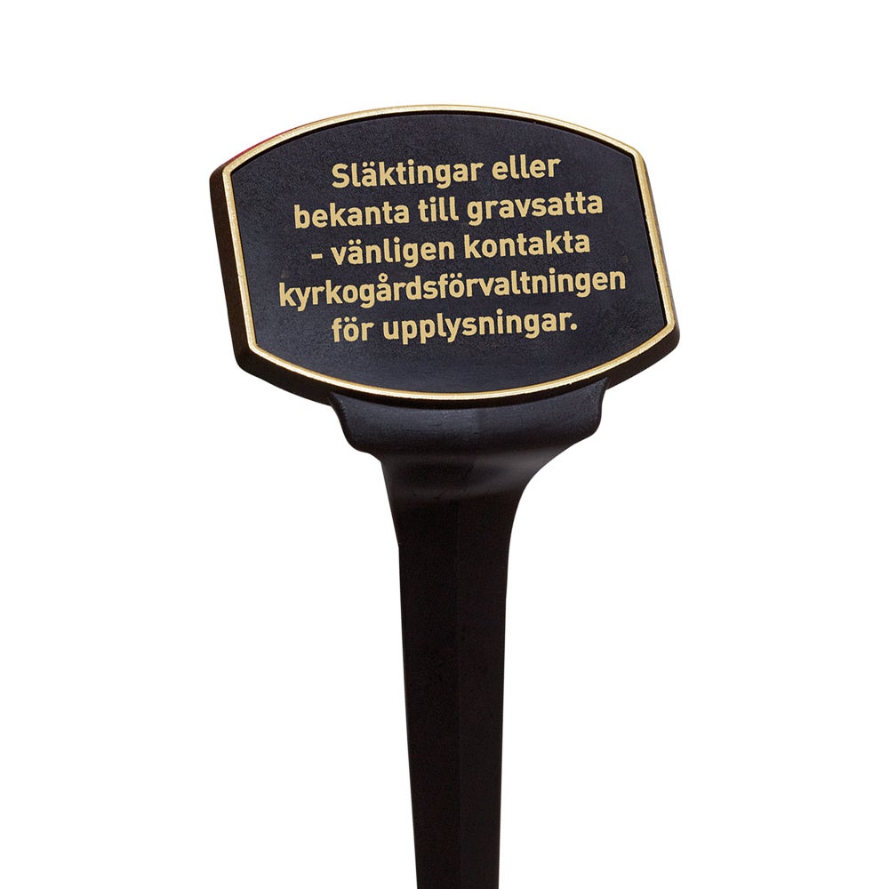Skylt Classic – "Släktingar till gravsatta"