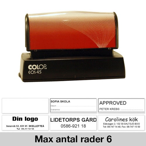 Stämpel 82x25 mm – Colop EOS 45, Grön