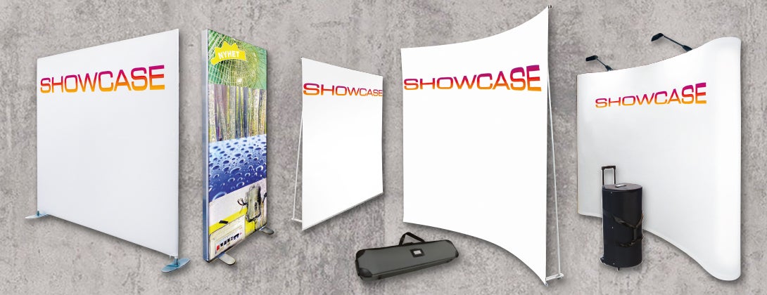 Pop Up-, L-Banner- och LED-ljusvägg