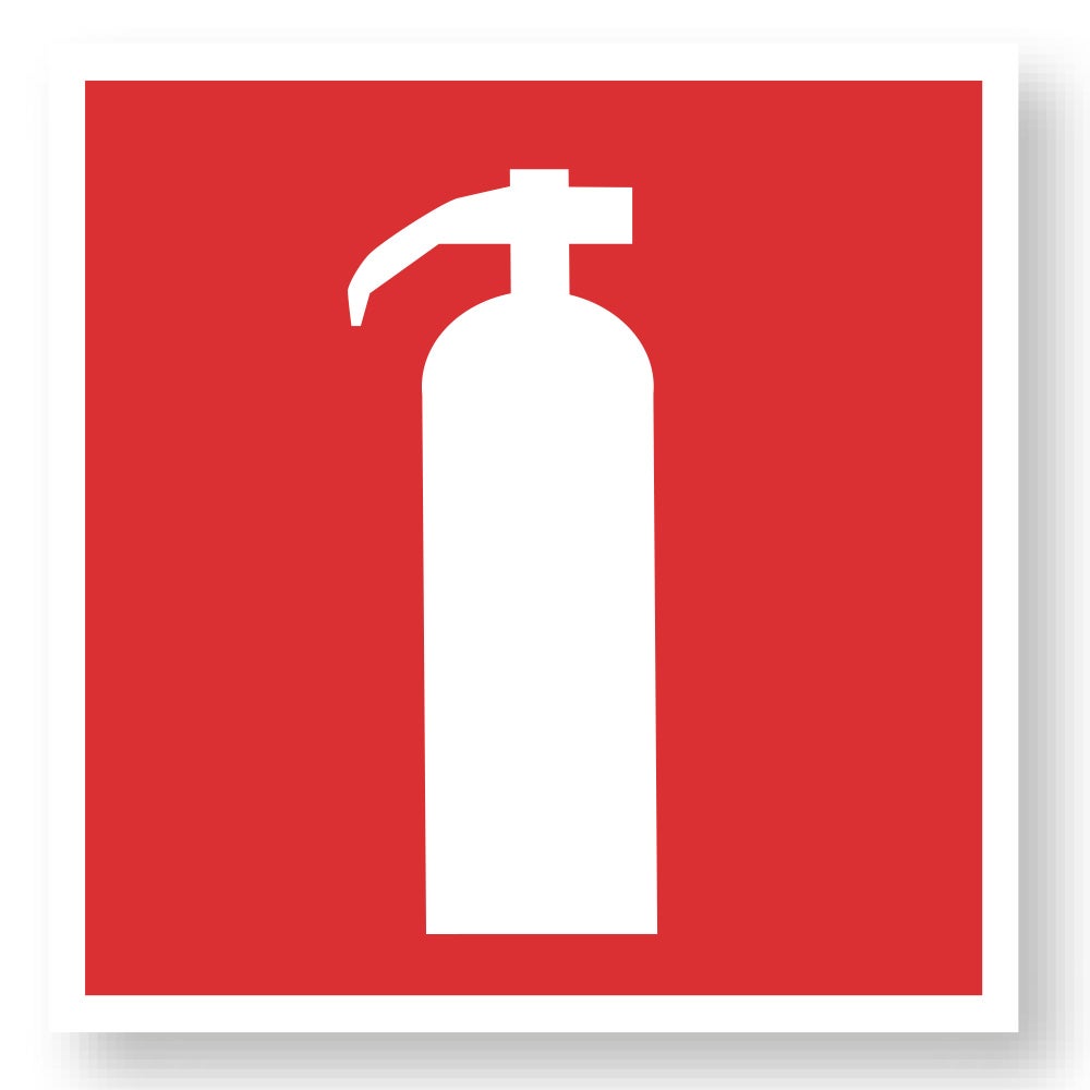 Brandskylt Brandsläckare 80x80 mm – Dekal