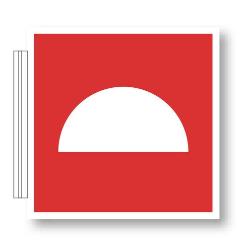 Flaggskylt Brandredskap 200x200 mm – Plast