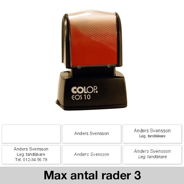 Stämpel 27x12 mm – Colop EOS 10, Blå