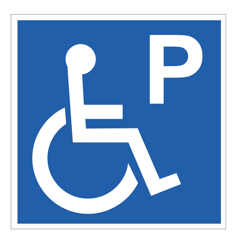 Trafikskylt Parkering Handikapp 310x310 mm – Aluminium