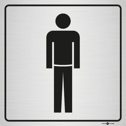 Informationsskylt Herrtoalett 140x140 mm