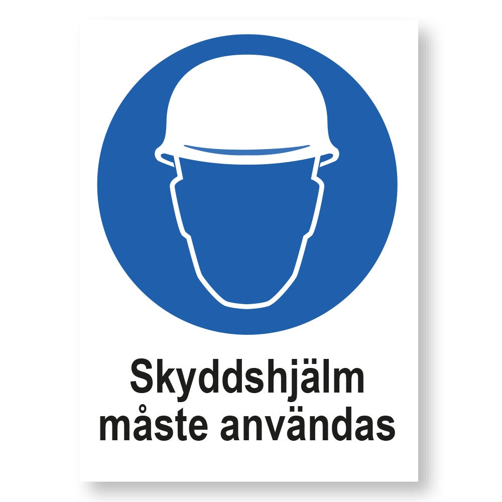 Påbudsskylt Ögonskydd måste användas 210x297 mm – Plast