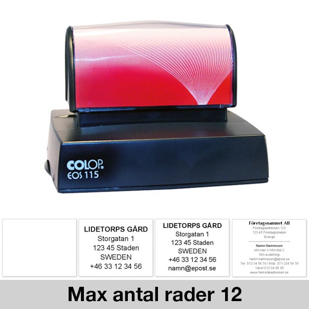 Stämpel 80x60 mm – Colop EOS 115, Blå
