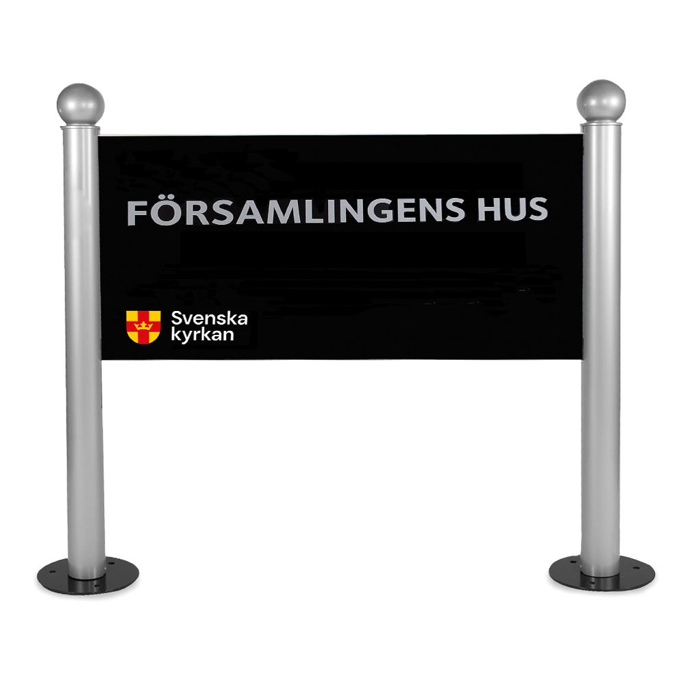 Smidesskylt 1665x1000 mm – Svart