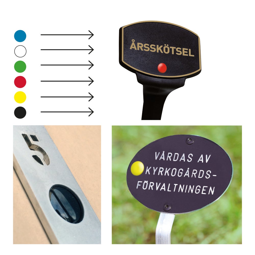 Domes Etikett 12 mm – Blå