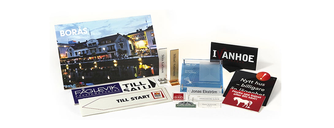 Tryckta plastskyltar