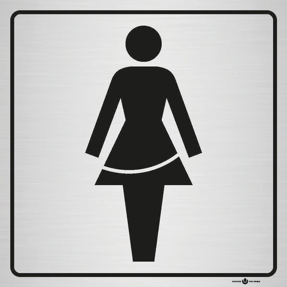 Informationsskylt Damtoalett 140x140 mm