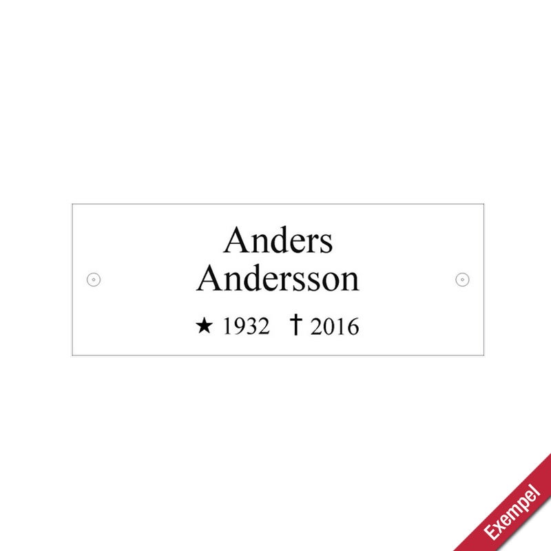 Bronsskylt 190x70 mm – Upphöjd gravyr