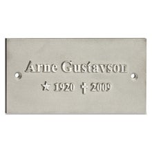 Graverad Alu Pos 140x70 mm 2 Hål