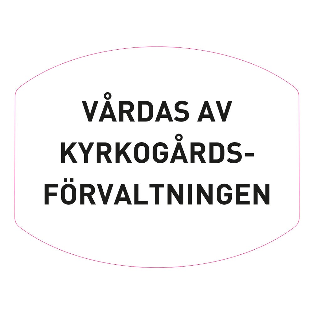 Plastskylt – Classic Variabel "Vårdas av kyr
