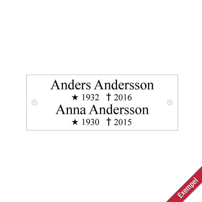 Bronsskylt 190x70 mm – Upphöjd gravyr