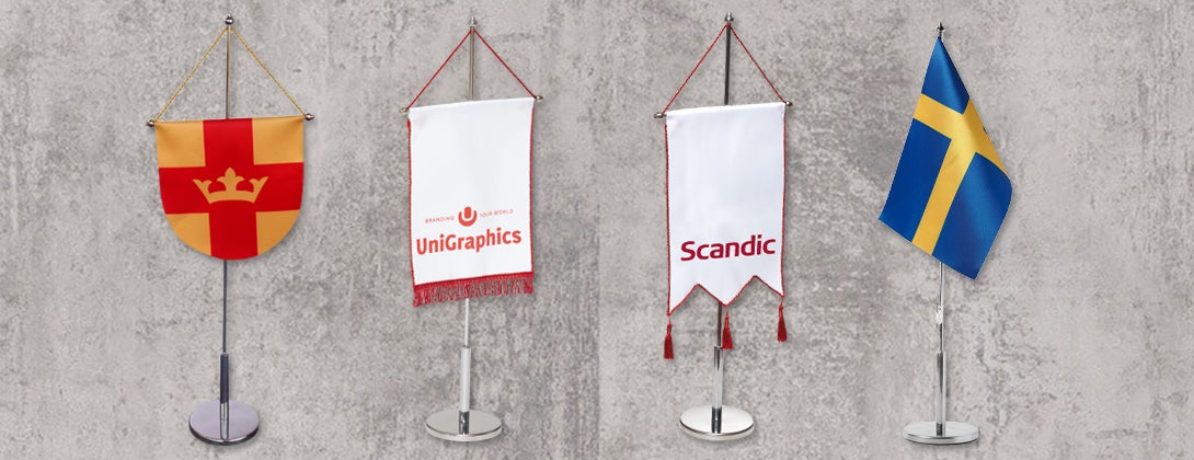 Bordsflaggor och Bordsstandar