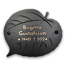 Bronsskylt 124x102 mm – Upphöjd, Lindlöv