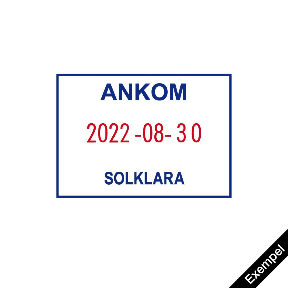 Datumstämpel 58x37 mm – Colop S2660 Stativ, Röd/Blå