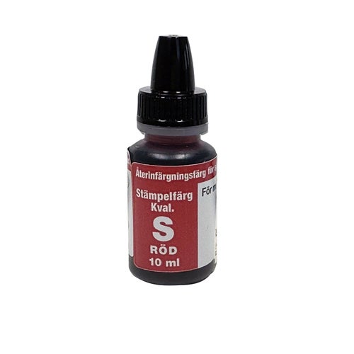 Röd Stämpelfärg Kvalitet S 10ml
