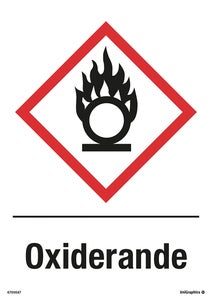 Varningsskylt Oxiderande 210x297 mm – Plast