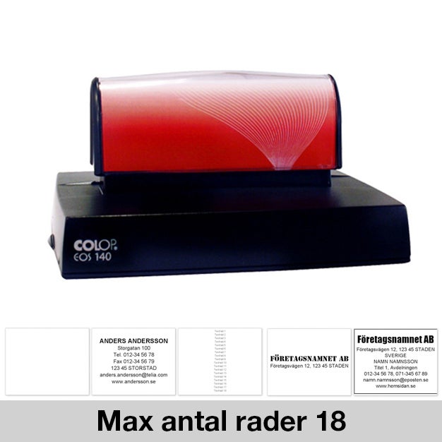 Stämpel 121x89 mm – Colop EOS 140, Blå