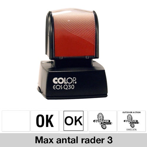 Q-stämpel 30x30 mm – Colop EOS Q30, Röd
