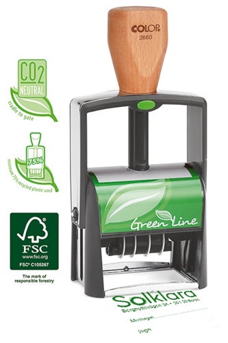 Stativstämpel 58x37 mm – Colop Green Line 2600, Grön