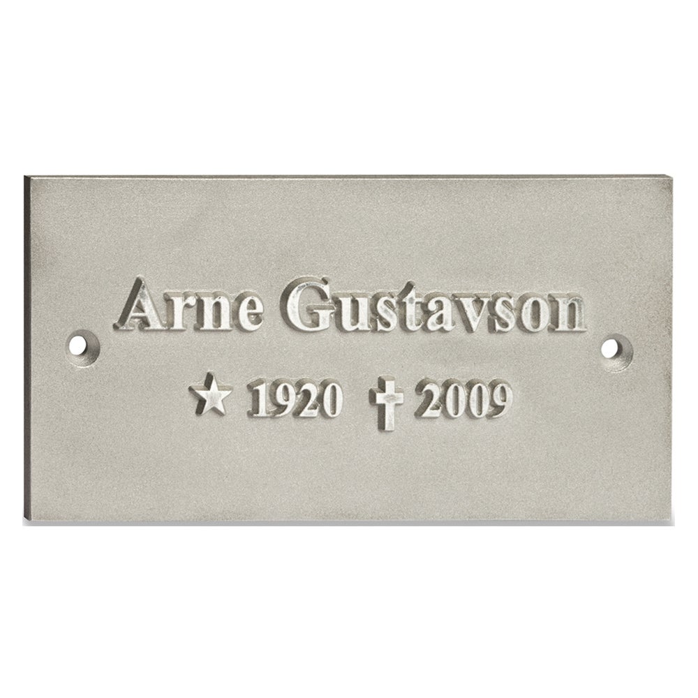 Graverad Alu Pos 140x70 mm 2 Hål