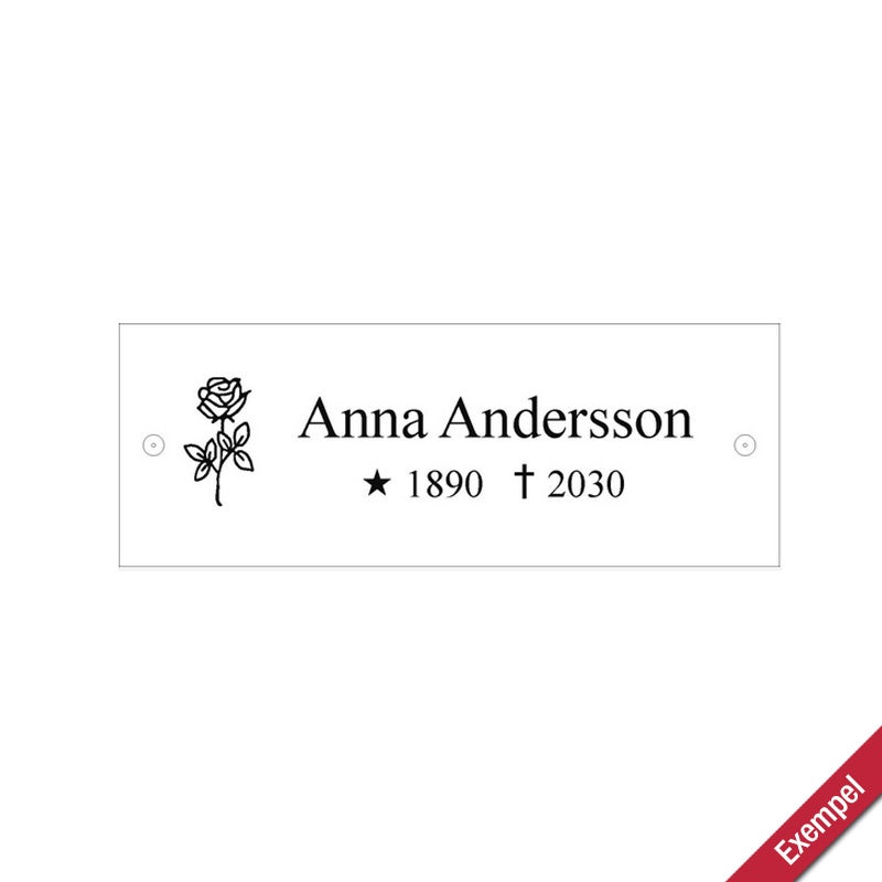 Bronsskylt 190x70 mm – Upphöjd gravyr