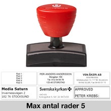 Stämpel 67x23 mm – UniStamp, Blå