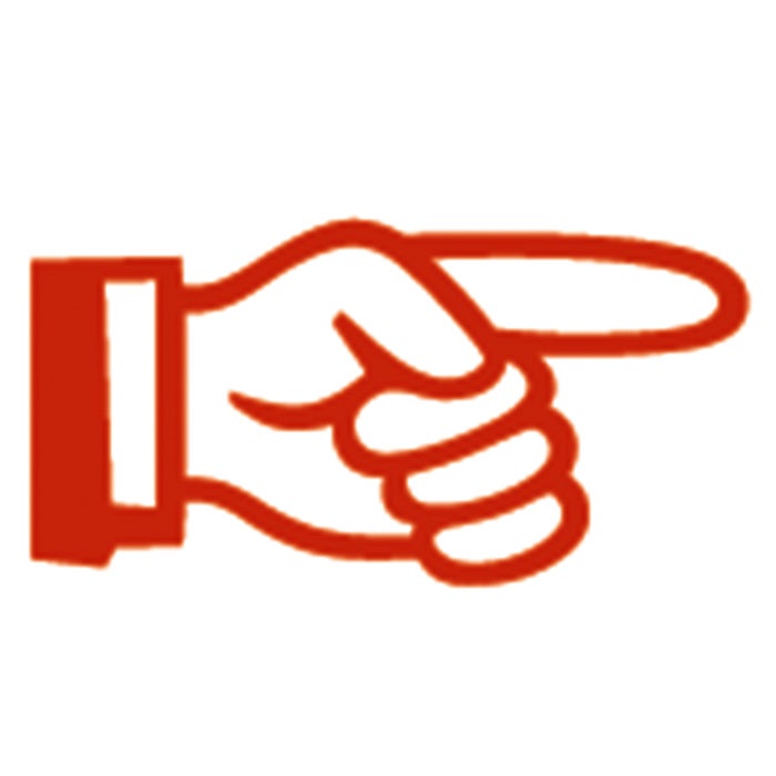 Kontrollstämpel Ø12 mm "Hand" – Colop Printer, Röd