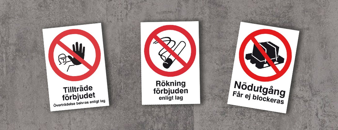 Förbudsskyltar