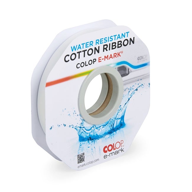 Colop e-mark, Vattenfast Bomullsband 15x25 m