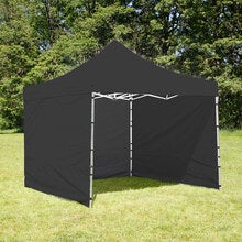 Tältvägg - Svart otryckt vägg till tält PRO, 3x3 meter