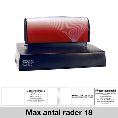 Stämpel 114x89 mm – Colop EOS 130, Svart (Svenskt Arkiv)