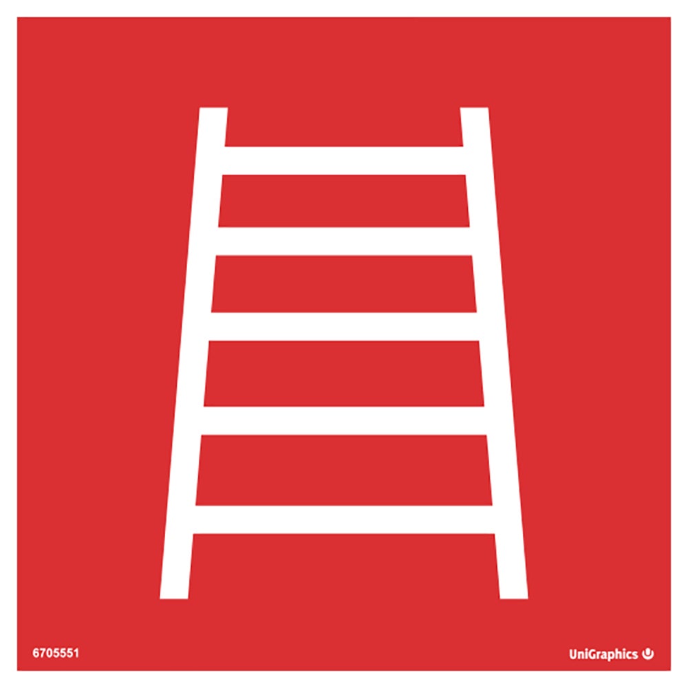 Skylt Brandstege 200x200 mm – Plast