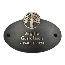 Bronsskylt 145x102 mm – Upphöjd, Träd