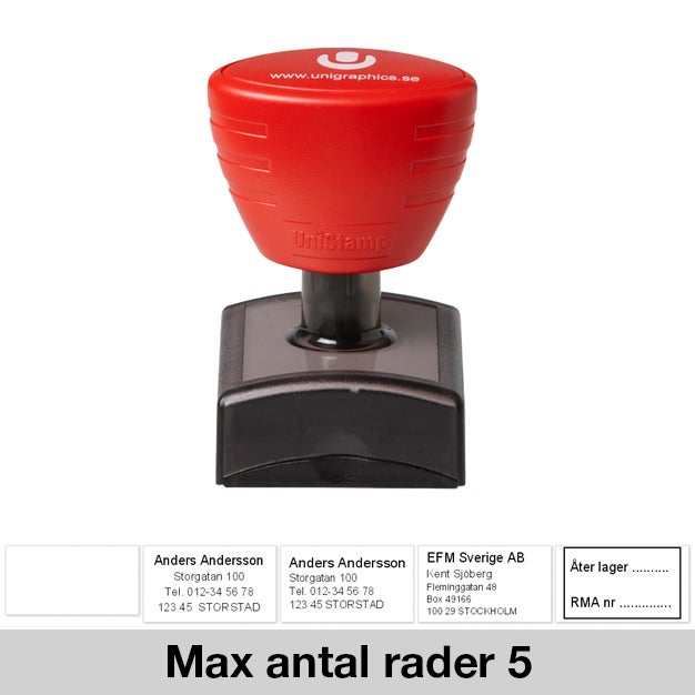 Stämpel 37x23 mm – UniStamp, Blå