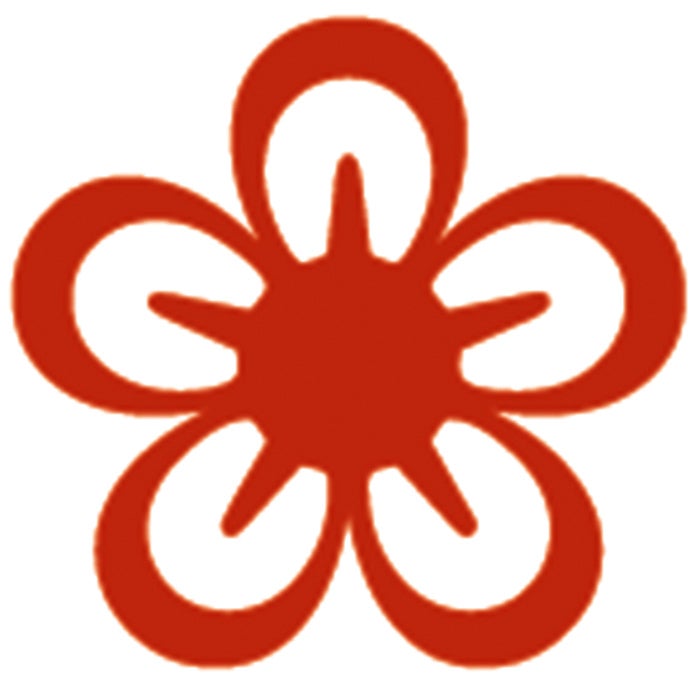 Kontrollstämpel Ø12 mm "Blomma" – Colop Printer, Röd