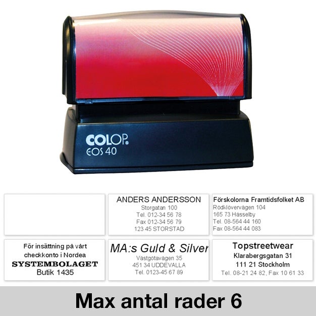 Stämpel 59x23 mm – Colop EOS 40, Blå