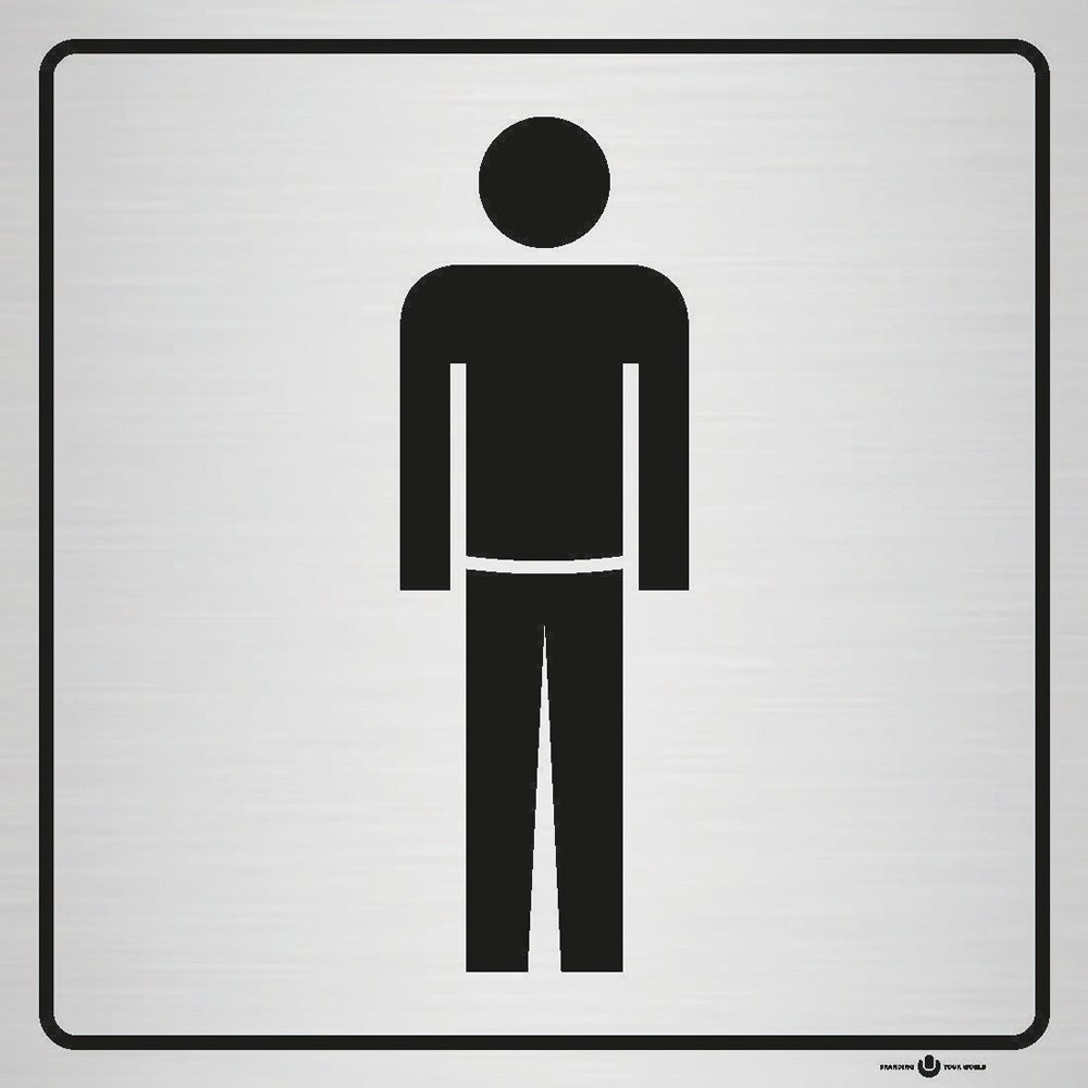 Informationsskylt Herrtoalett 140x140 mm