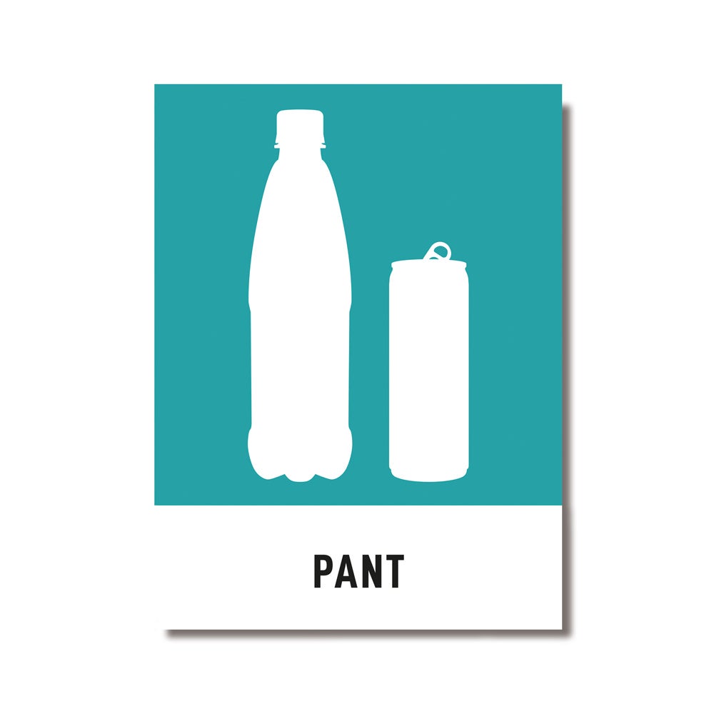 Återvinningsdekal Pant 140x190 mm – 3st/fp.