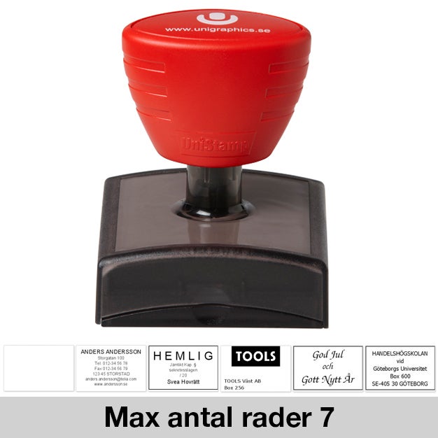 Stämpel 52x33 mm – UniStamp, Blå