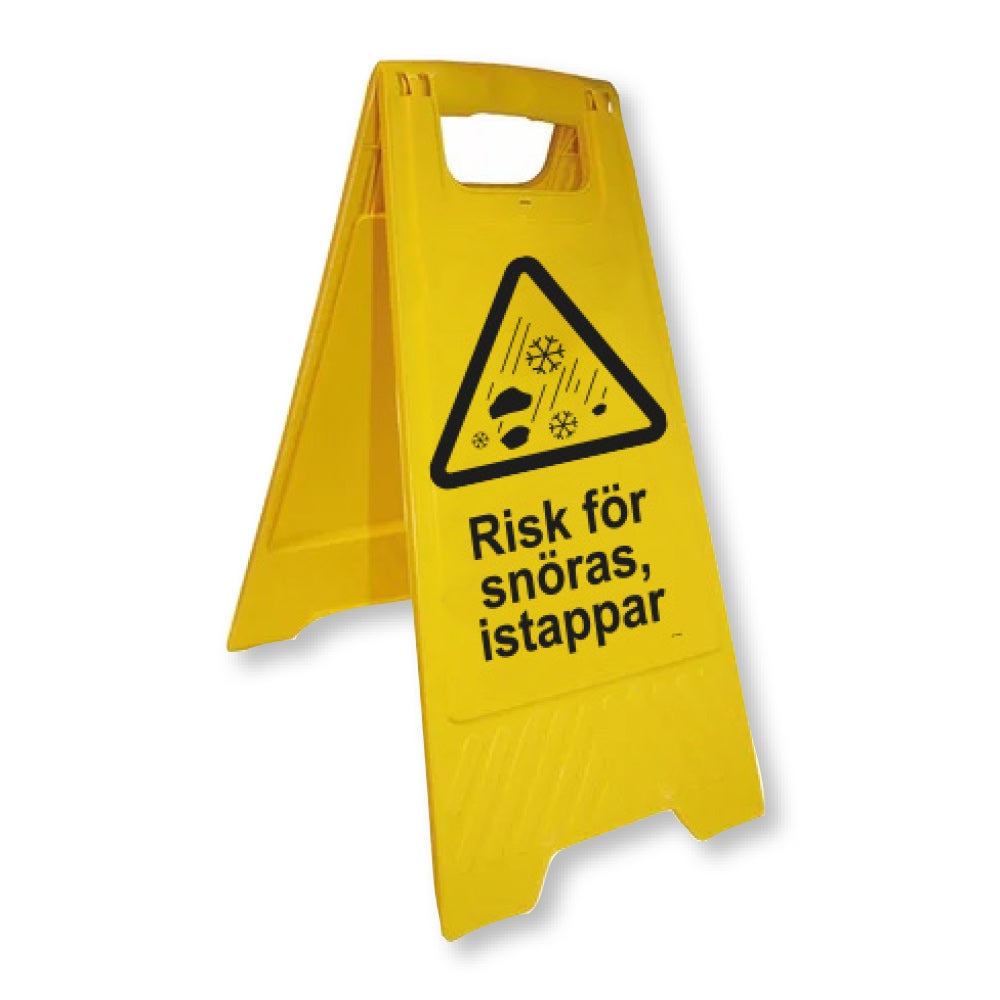 Varningsskylt Risk för snöras, istappar 300x620 mm – Golvskylt