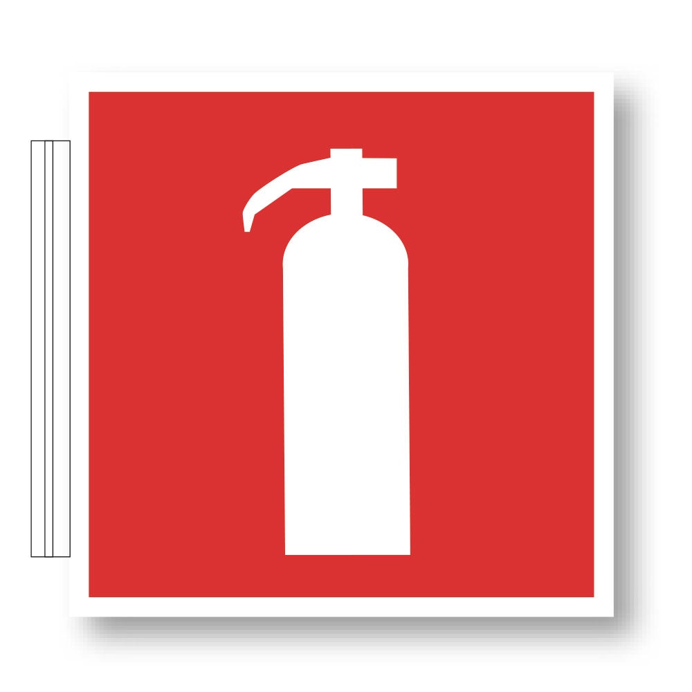 Flaggskylt Handbrandsläckare 200x200 mm – Plast