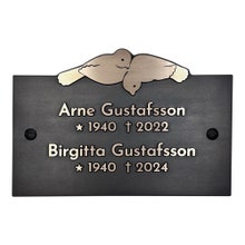 Bronsskylt 145x98 mm – Upphöjd, Duvor