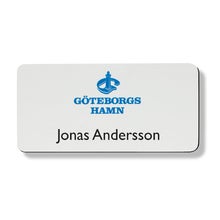 Namnbricka, 100% återvunnern plast 60x30 0m, vit 4-färg