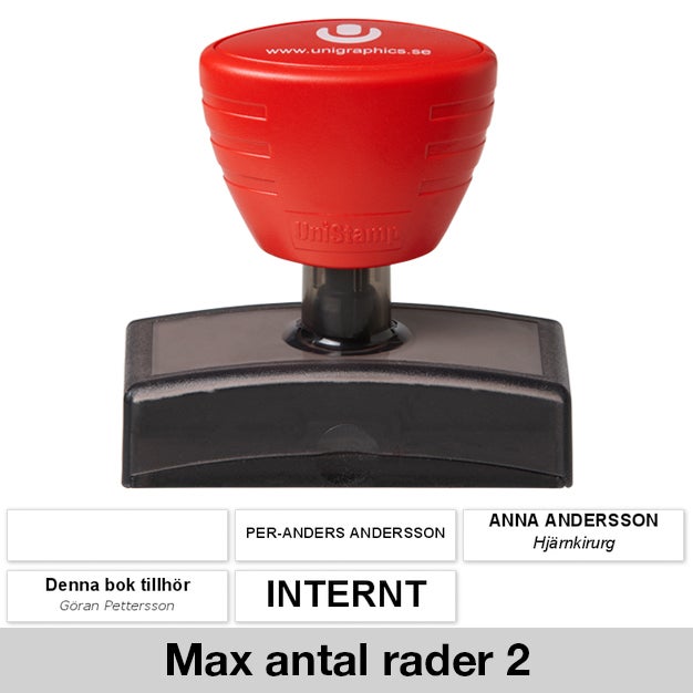 Stämpel 52x11 mm – UniStamp, Blå