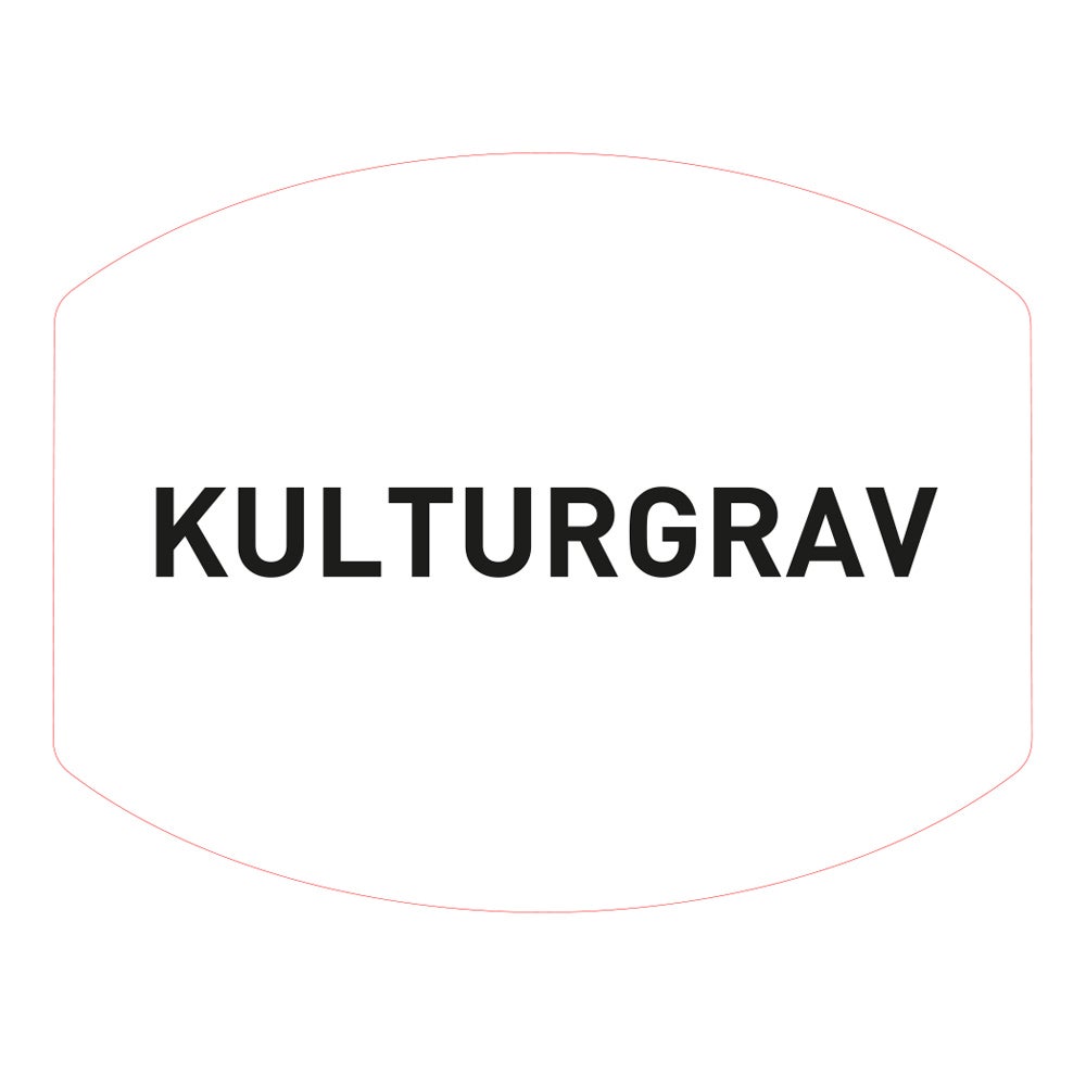 Plastskylt – Classic Variabel "Kulturgrav", Svart/Vit